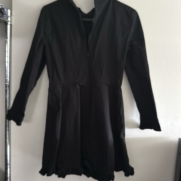 Black Zara long sleeve ruffle dress size small - Picture 5 of 6